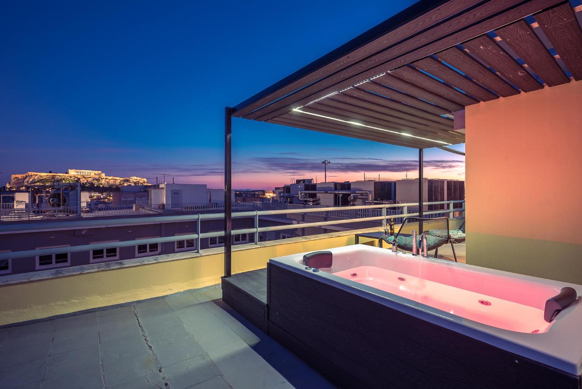 Acropolis View Mini Sky Suite & Hot Tub Athen Eksteriør bilde